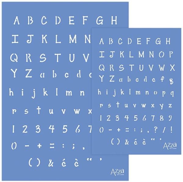Gabarits alphabet "Jana"