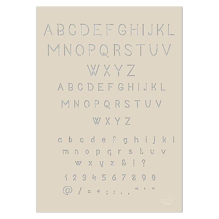 Gabarit alphabet A4 " Luce "