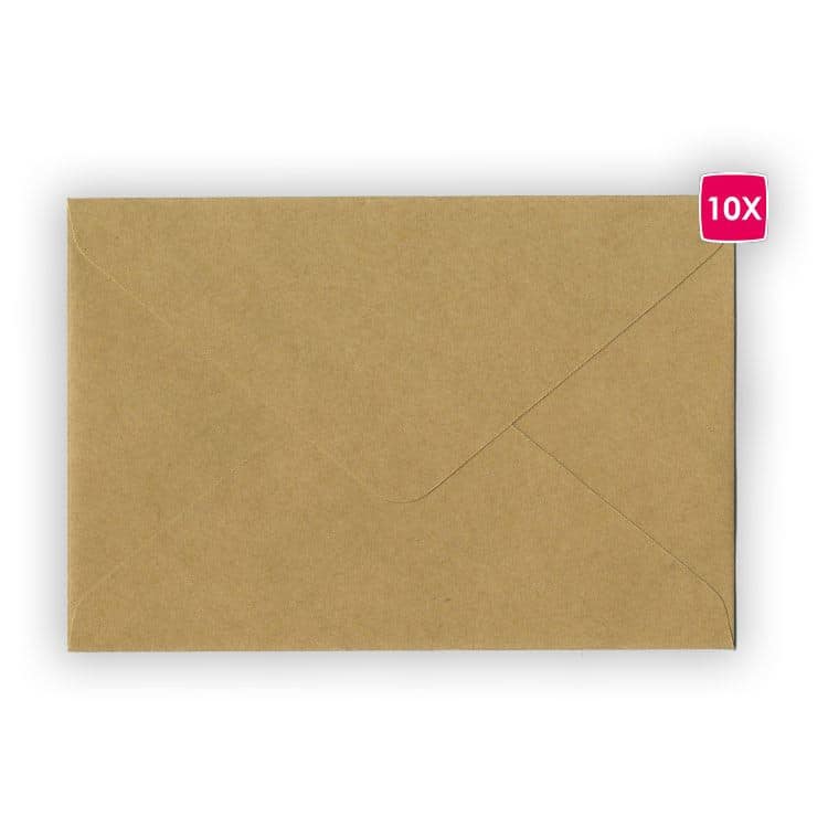 10 mini enveloppes et cartes - kraft