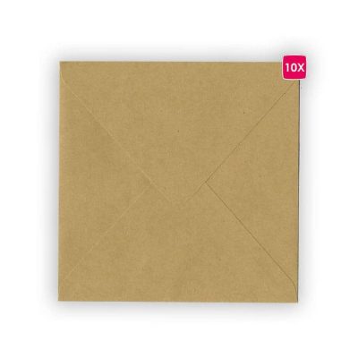 ALB 692 Enveloppes pour cartes 15x15 'Kraft' (10 pcs)