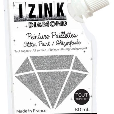 ENC 804 Peinture Pailletée 'Izink diamond - argenté